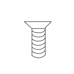 EXT 200F05010 FLAT HEAD CAP SCREW,M5*10