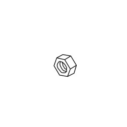EXT 201A04 HEX NUT,M4
