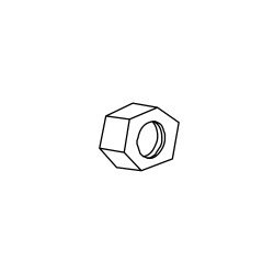 EXT 201A08 HEX NUT,M8