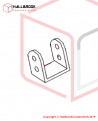 brake rod roller wheel support
