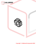 Gearwheel of eye-Mark sensor