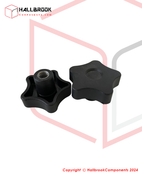 M6 Handle Inside thread Black Plastic
