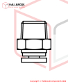 Tube Fitting-Straight, φ10-1/4"