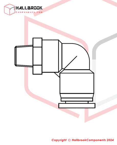 Tube Fitting-Elbow, φ10-3/8"