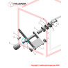 Driven wheel fixing shaft