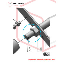 Driven wheel fixing shaft