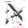 Driven wheel fixing shaft