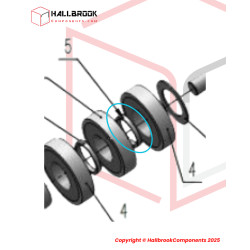 Short spacer bush