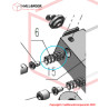 Middle blade compressing spring