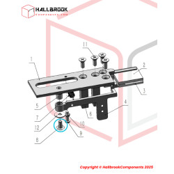 Cross flat head screw M4x8