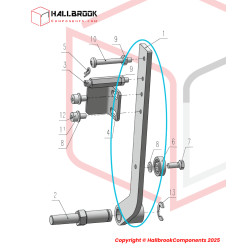 Arch frame swing arm
