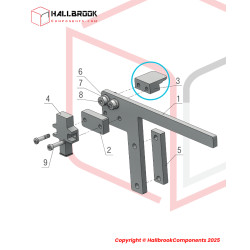 Sliding plate supporting block