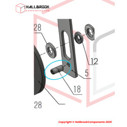Slot screw without head M4x10