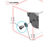 Cross flat head screw M4x8