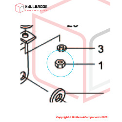 NUT, FOR 6001817 (M3X0.5)